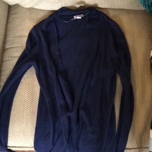 Blue cardigan sweater